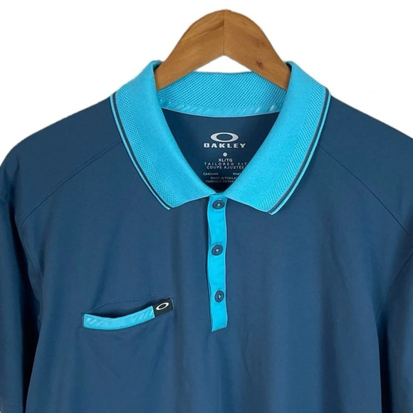 PO7 Mens Oakley Hydrolix Tailored Fit Performance Golf Polo Shirt XL - Picture 4 of 7